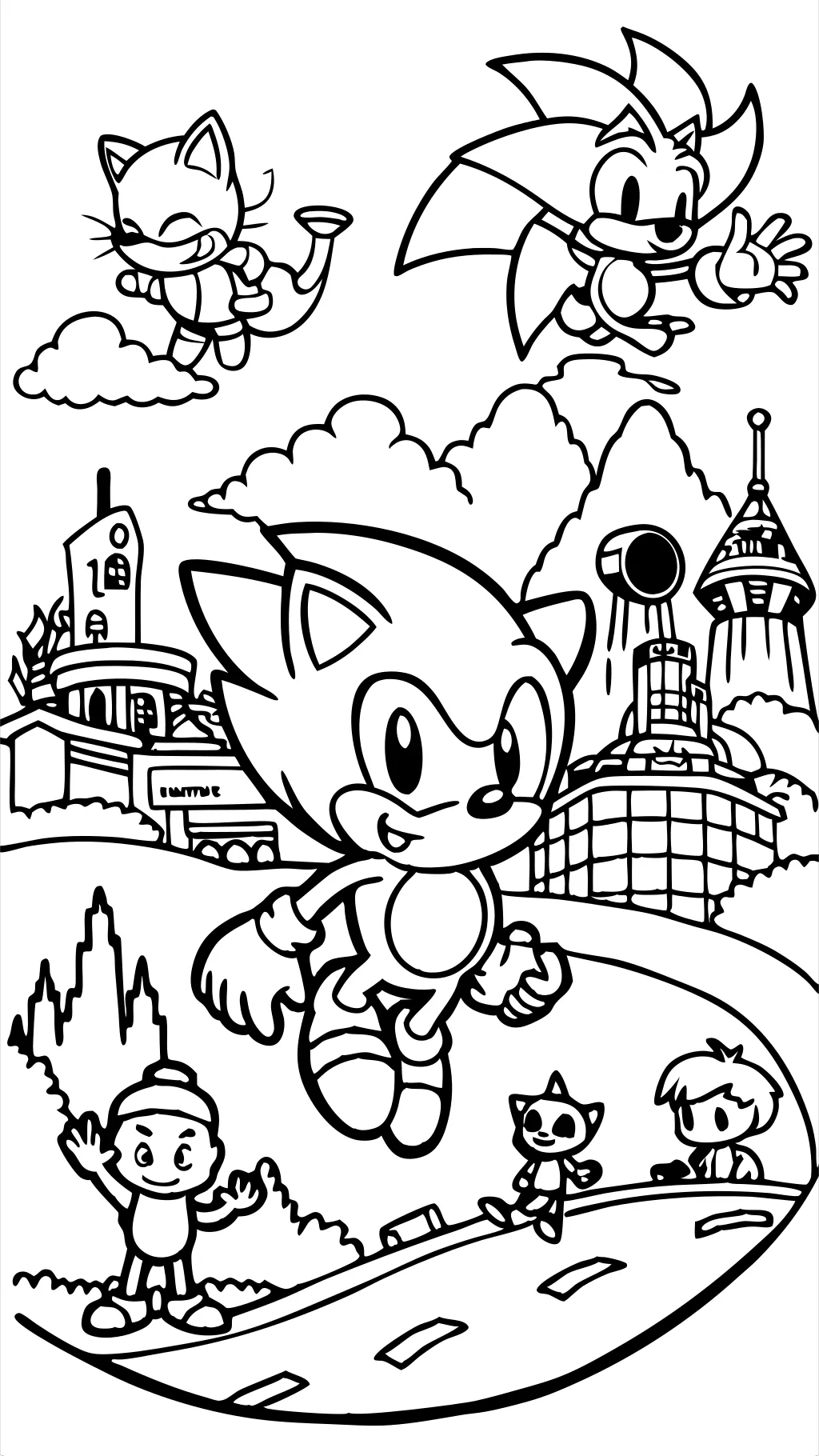 sonic coloring pages